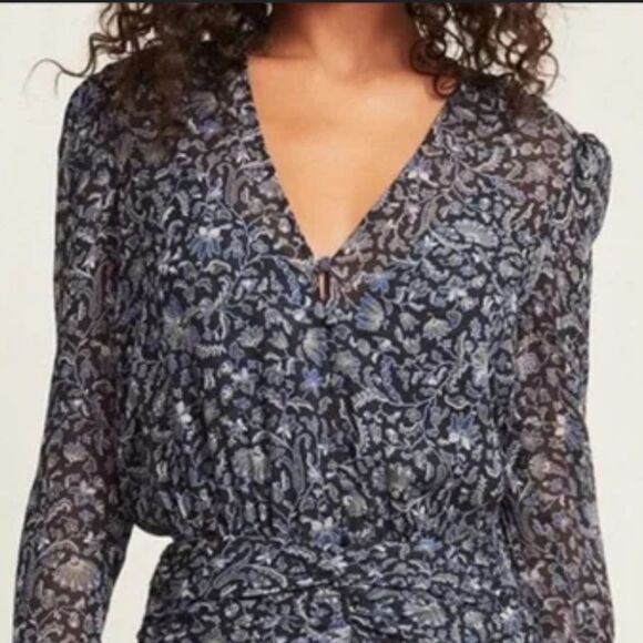 NWT Veronica Beard ROSALIA Silk Mini DRESS
BLACK Blue MULTI Size 6 Revolve - Picture 3 of 16
